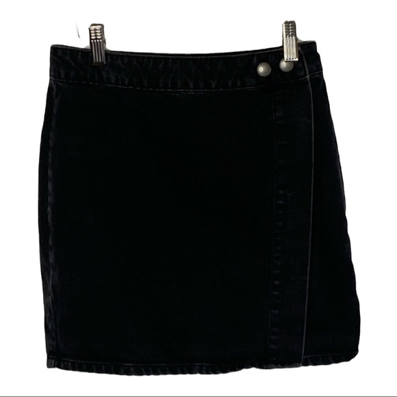 Asos Black Denim Skirt Sz 6(UK 8) - Picture 1 of 6